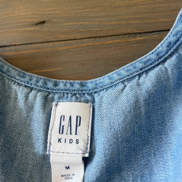 Blue Kids Denim Pattern Jumpsuit - Picture 6 of 8